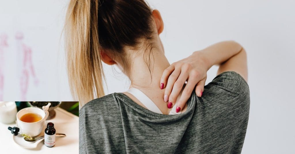 This picture shows a woman experiencing joint pain, which can be treated by using CBD.